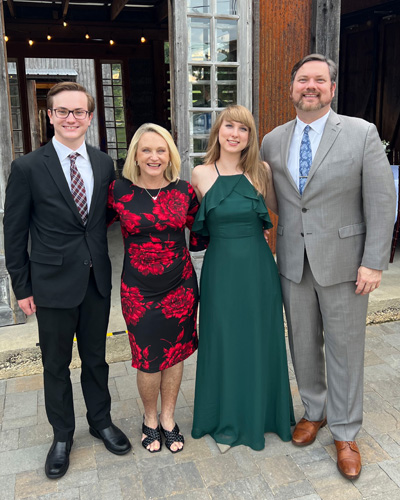 Mike Shaw with his family
